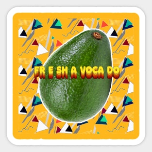 Fresh Avocado - Post Modern Neo-Futuristic Super-Fresh Graphic Design Sticker